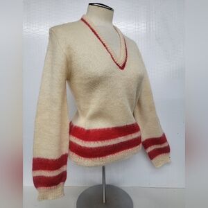 70's Vintage College Sweater Mohair & Wool
